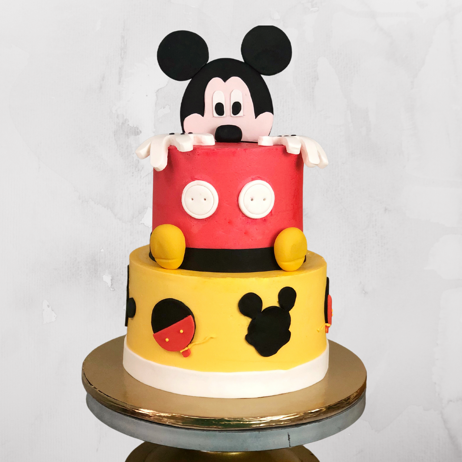 Mickey Mouse Theme Birthday Cake